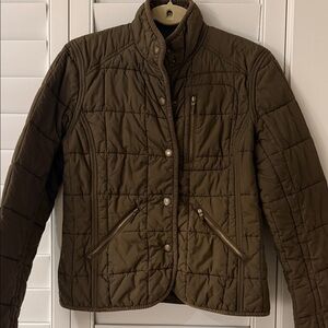 Ralph Lauren Quilted Puffer Jacket with great bronze hardware